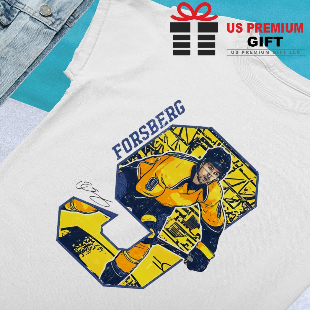 Filip Forsberg Shirt, Nashville Hockey Men's Cotton T-Shirt