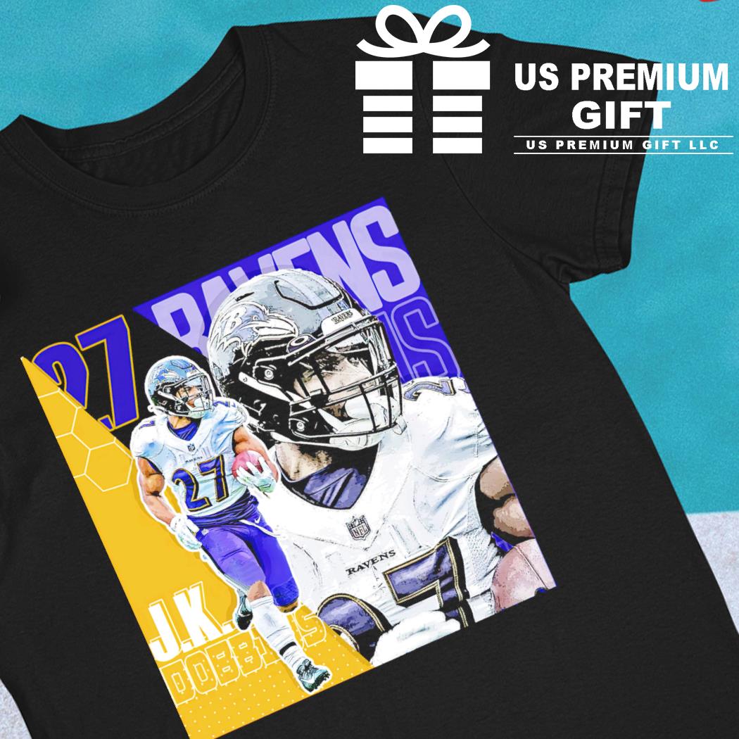 J.K. Dobbins 27 Baltimore Ravens football player poster shirt, hoodie,  sweater, long sleeve and tank top