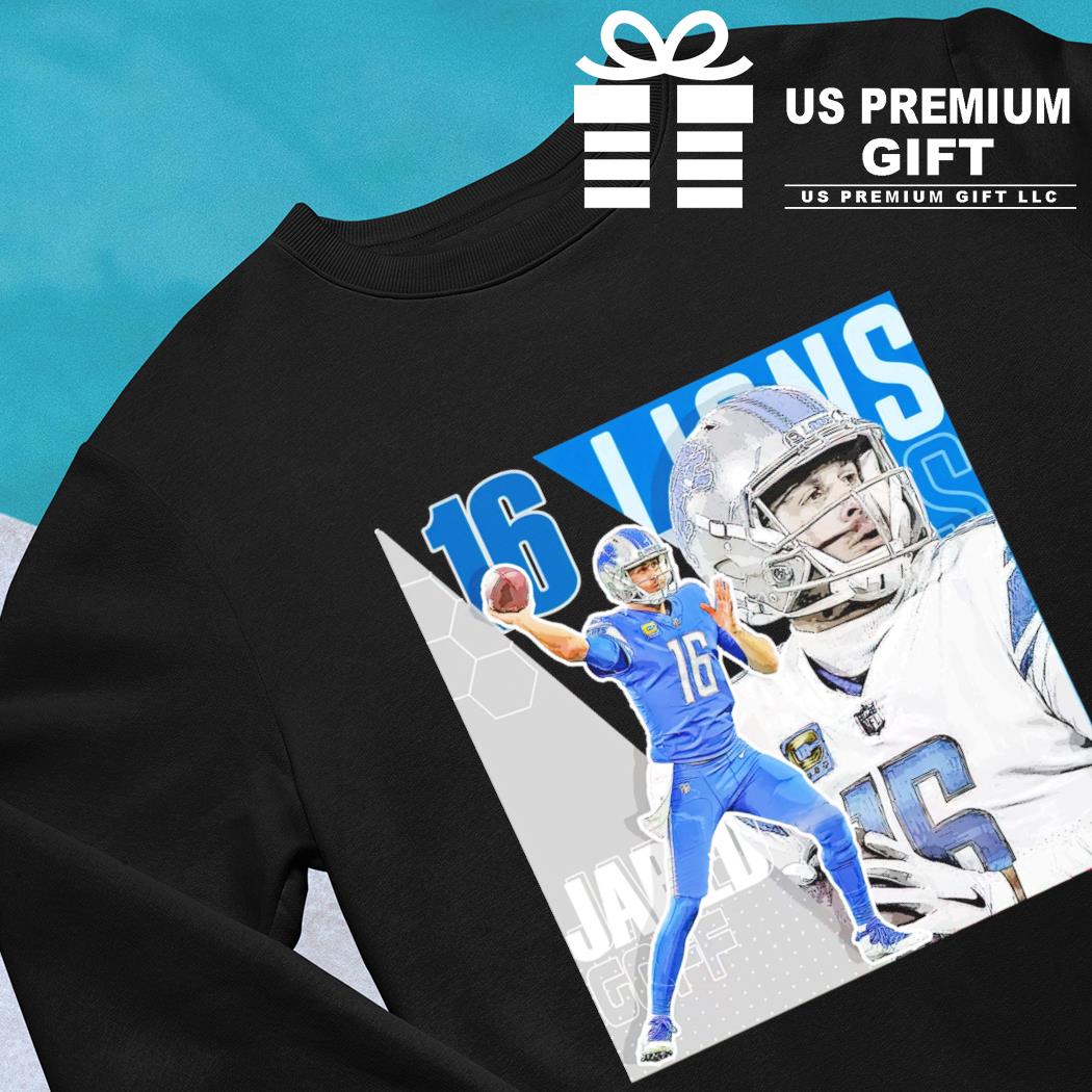 Jared Goff 16 Detroit Lions football player poster shirt, hoodie, sweater,  long sleeve and tank top