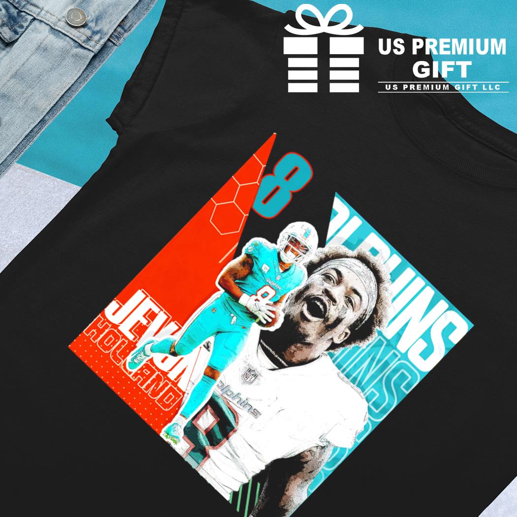 Printify Jevon Holland Miami Dolphins Graphic Tee White / XL