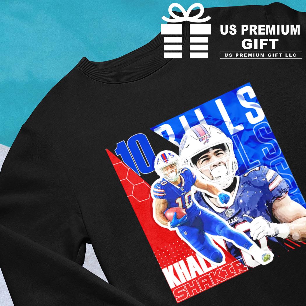 Khalil Shakir 10 Buffalo Bills football player glitch poster shirt, hoodie,  sweater, long sleeve and tank top