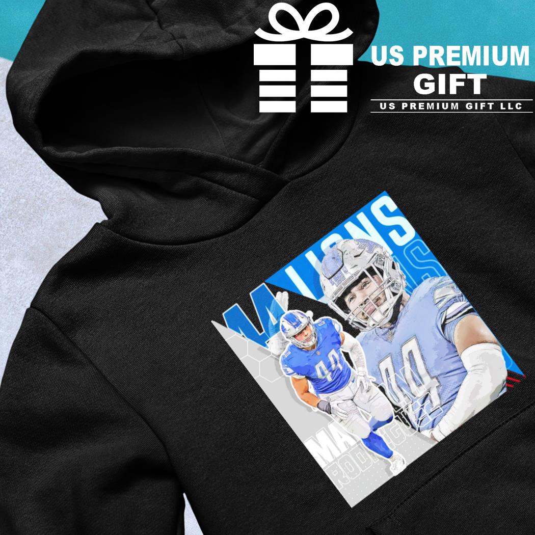 Malcolm Rodriguez number 44 player Detroit Lions stripes shirt, hoodie,  sweater, long sleeve and tank top