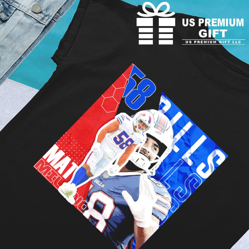 Matt Milano #58 Jersey Bills Royal Shirt Football Fan Made All Size Xmas  Gift