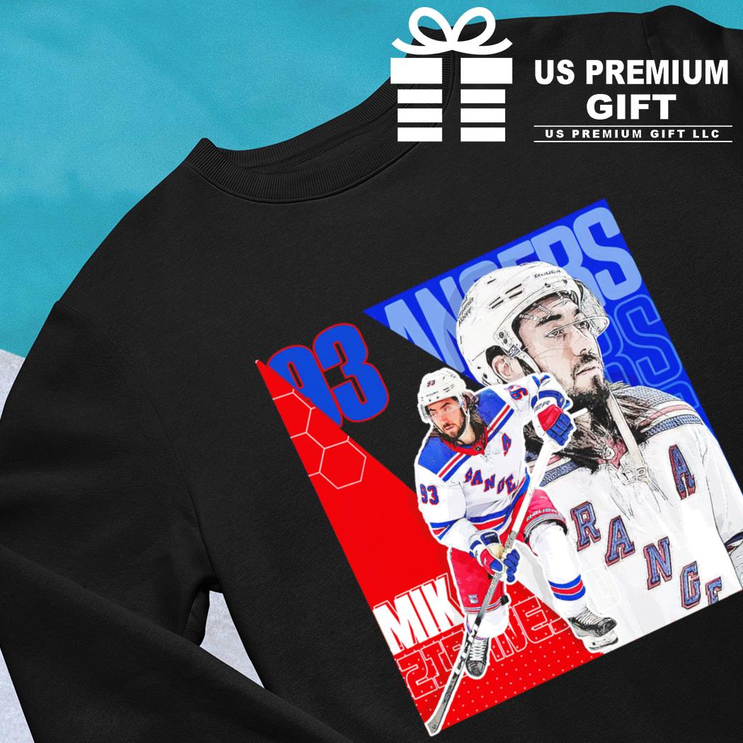 HOT! Mika Zibanejad #93 New York Rangers Ice Hockey Team 2023 T-Shirt S-3XL