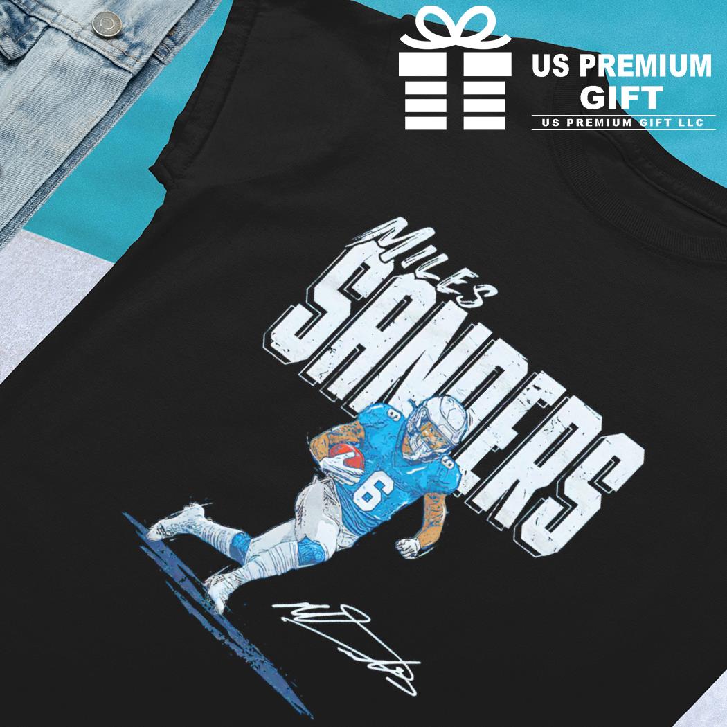 Miles Sanders 6 Carolina Panthers football signature 2023 shirt