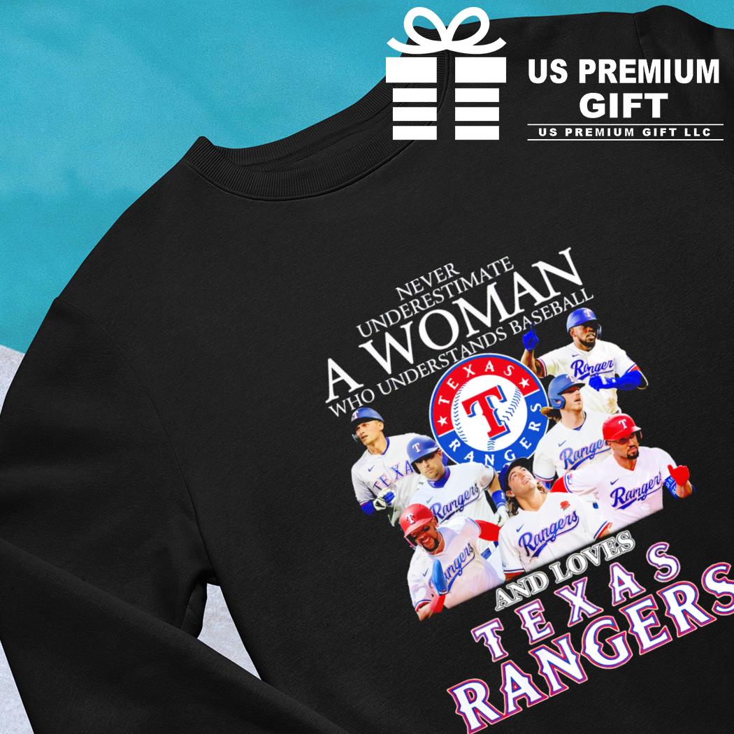 Get Never Underestimate A Woman Who Understands Baseball And Loves Texas  Rangers MLB Shirt For Free Shipping • Custom Xmas Gift