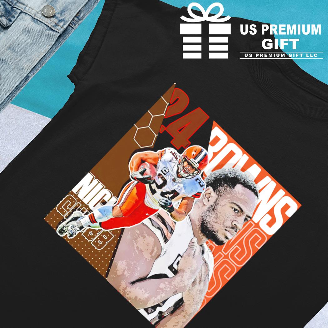 Nick Chubb 24 Cleveland Browns football retro poster shirt, hoodie,  sweater, long sleeve and tank top