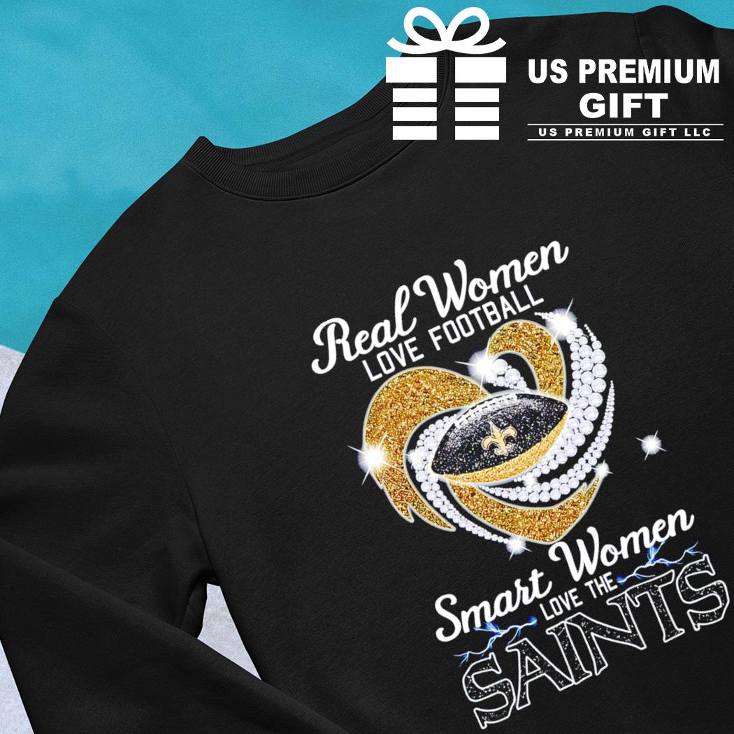 Real women love football smart women love the Saints heart logo shirt,  hoodie, sweater, long sleeve and tank top