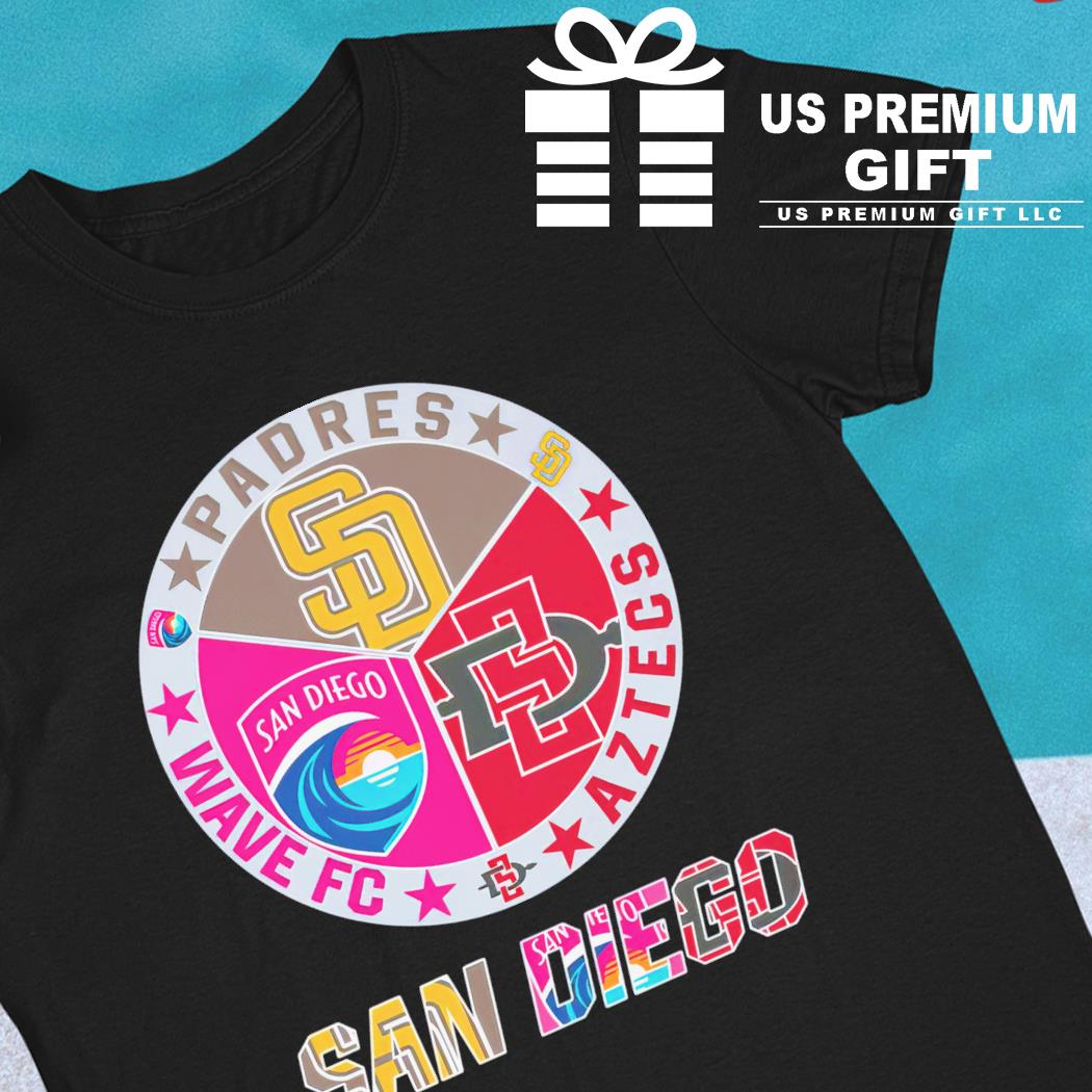 San Diego Chargers Aztecs Wave FC Padres logo 2023 shirt, hoodie, sweater,  long sleeve and tank top