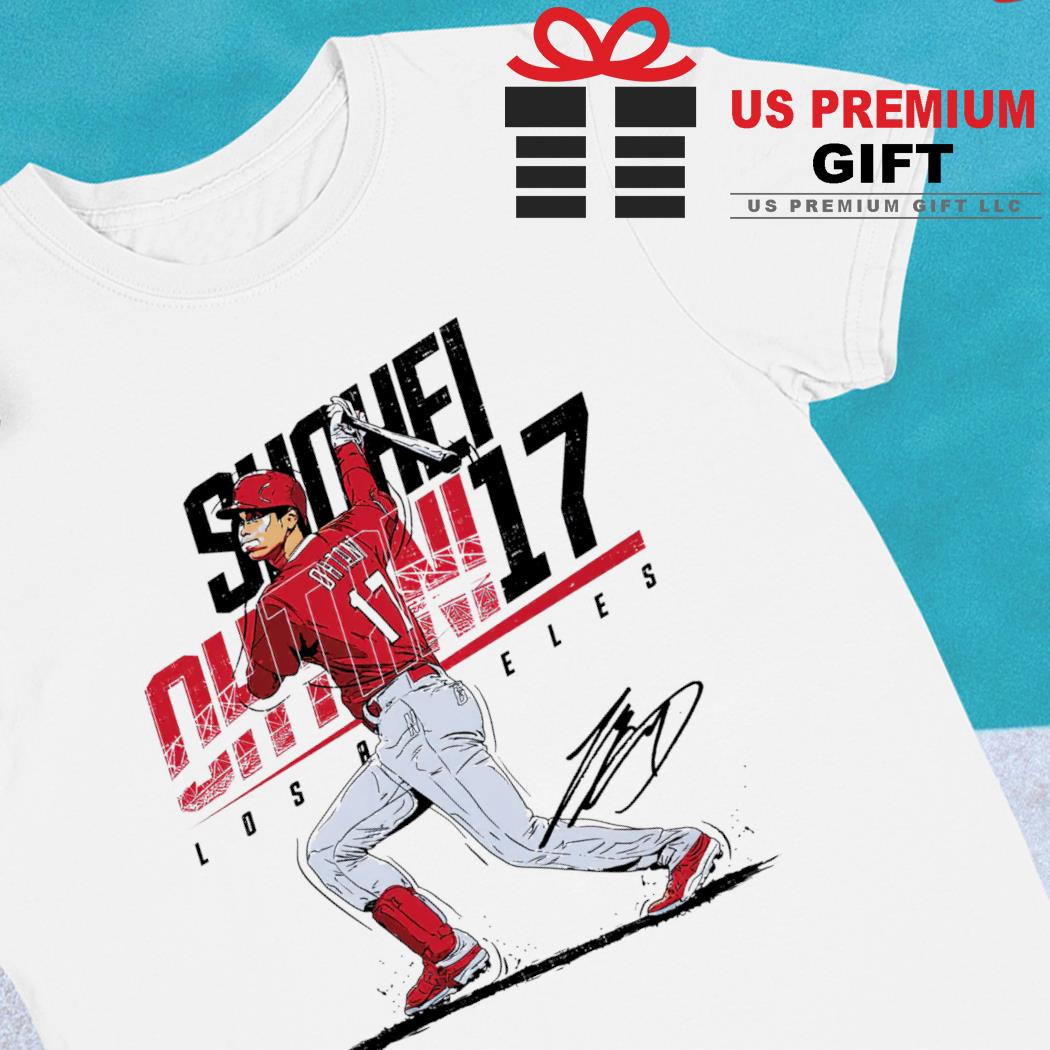 Shohei Ohtani 17 Los Angeles Angels baseball player cartoon signature shirt,  hoodie, sweater, long sleeve and tank top