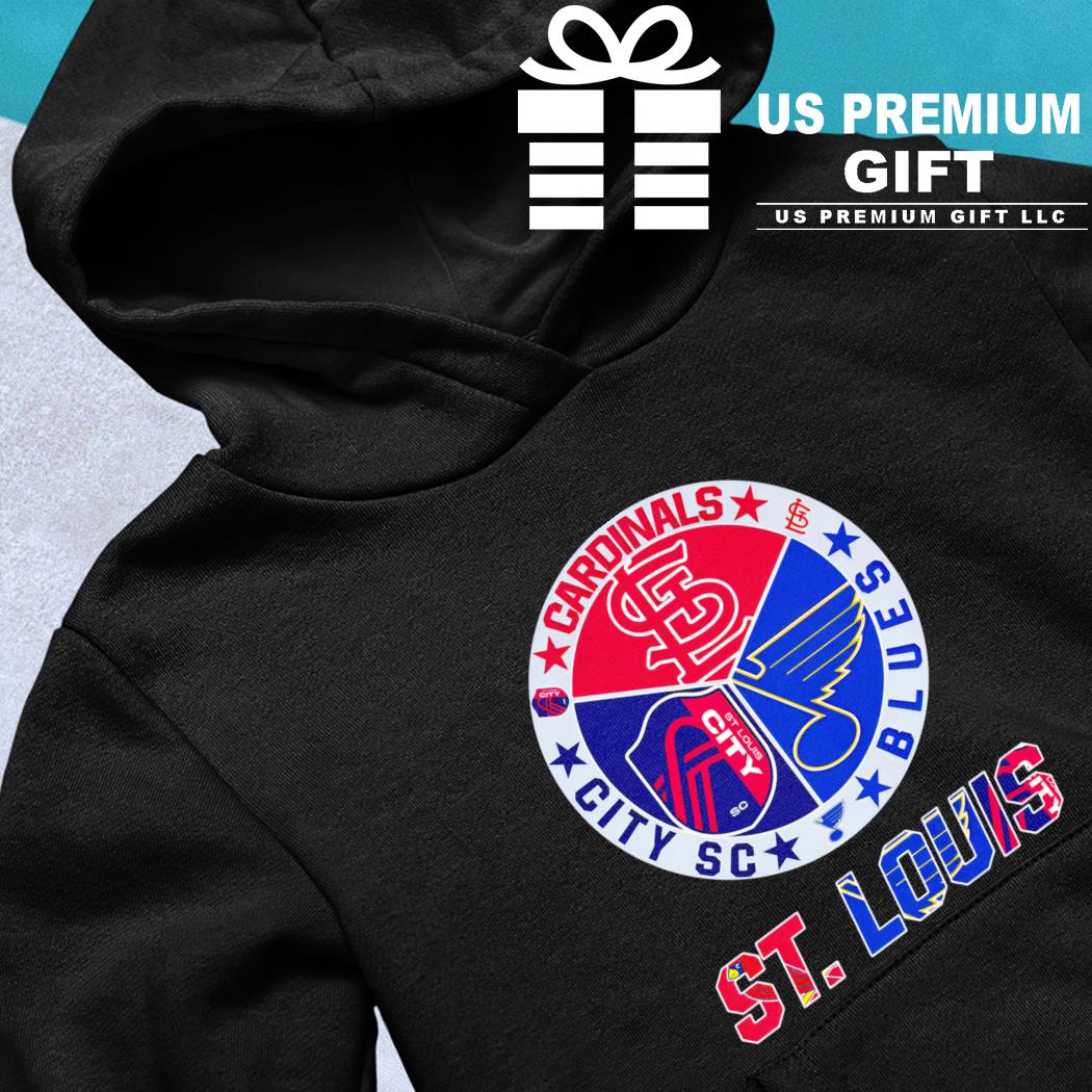 St. Louis Cardinals Blues City Sc 3 teams sports circle logo shirt, hoodie,  sweater, long sleeve and tank top