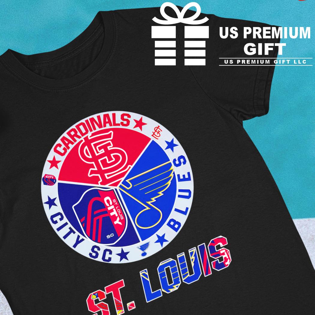 St Louis Blues Cardinals logo mashup shirt, hoodie, longsleeve, sweatshirt,  v-neck tee