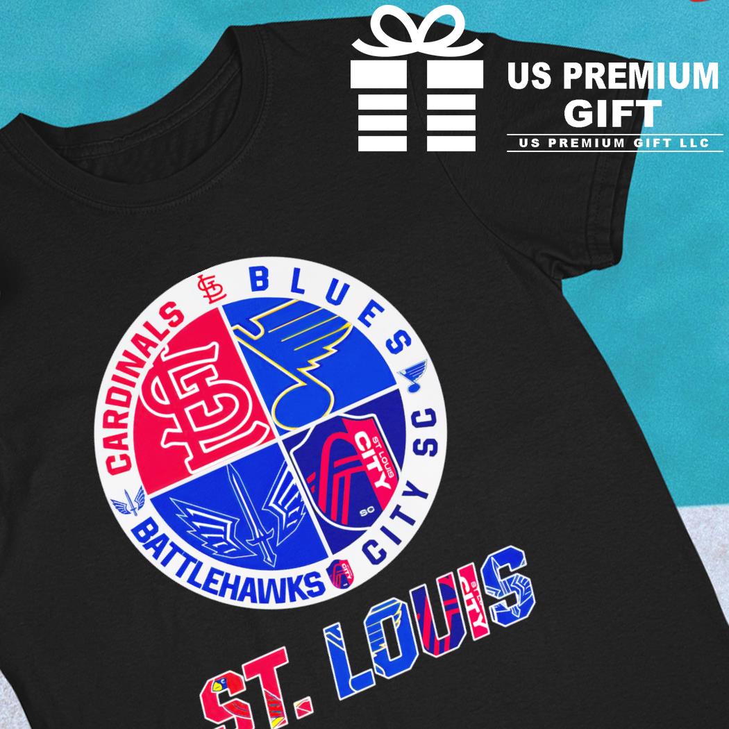St. Louis Cardinals Blues City Sc 3 teams sports circle logo shirt, hoodie,  sweater, long sleeve and tank top