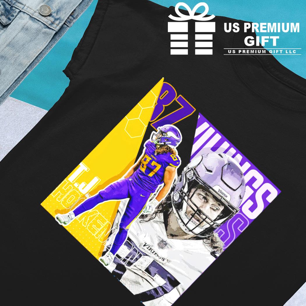 T.J. Hockenson 87 Minnesota Vikings football player poster shirt