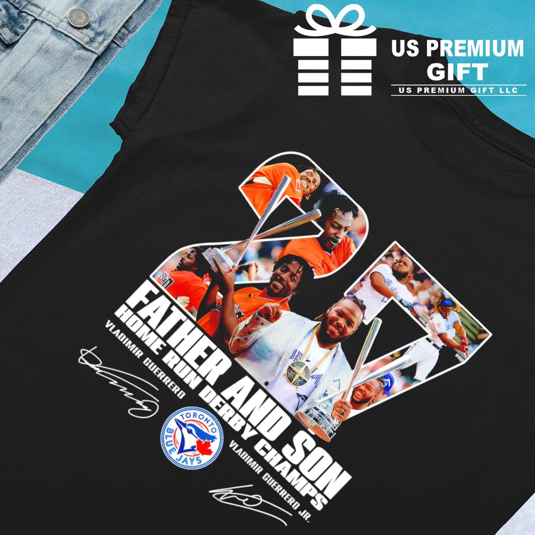 Vladimir Guerrero Jr Father And Son Home Run Derby Champs Signatures Shirt