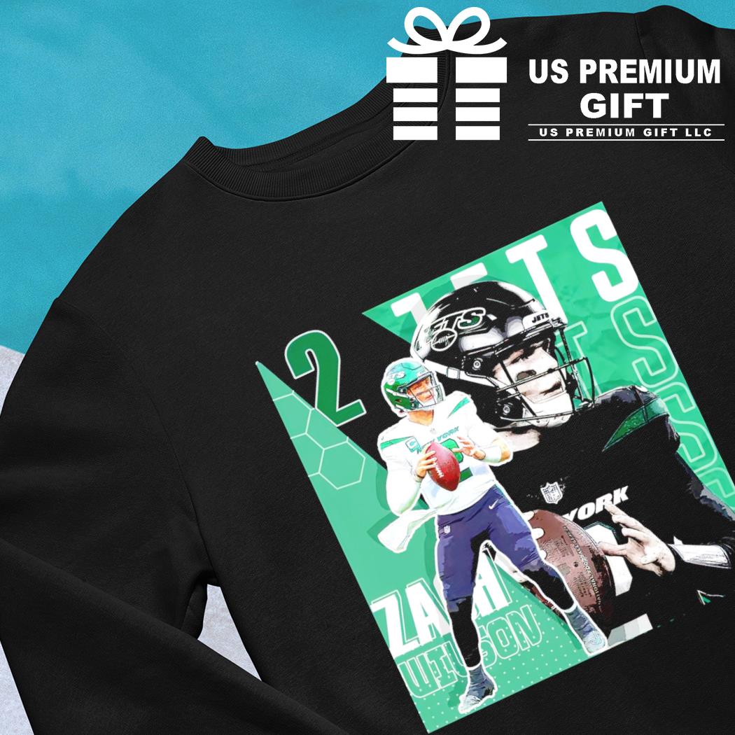 Zach Wilson 2 New York Jets football player glitch poster shirt, hoodie,  sweater, long sleeve and tank top