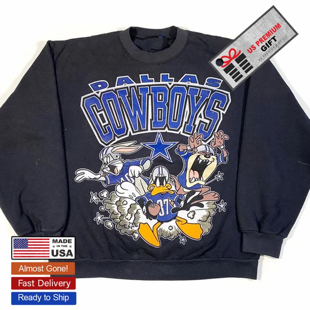 Dallas Cowboy Football Looney Tunes Sweatshirt Vintage Style Crewneck Nfl  Shirt Hoodie