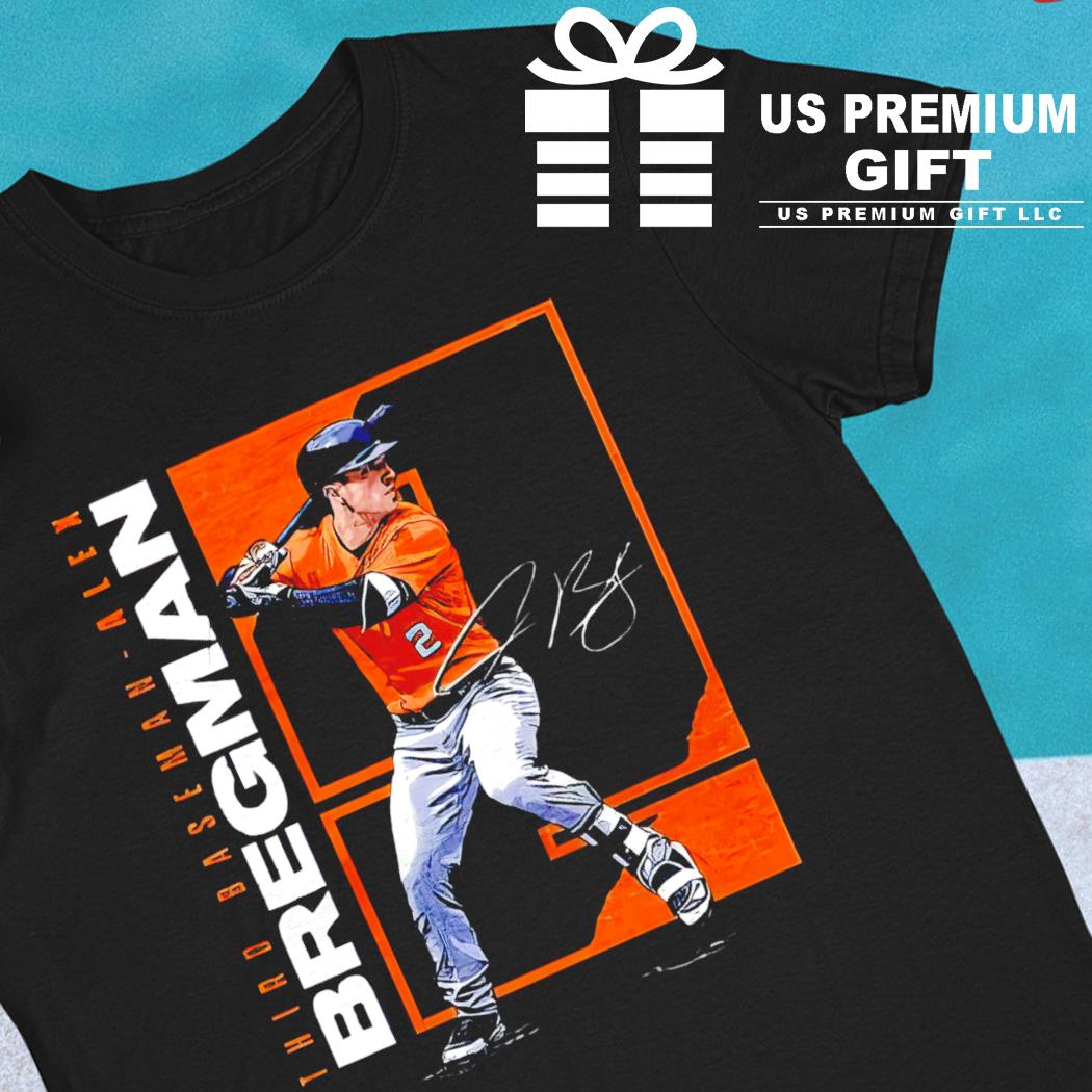 Alex Bregman 2 Houston Astros baseball player action pose signature outline  gift shirt, hoodie, sweater, long sleeve and tank top
