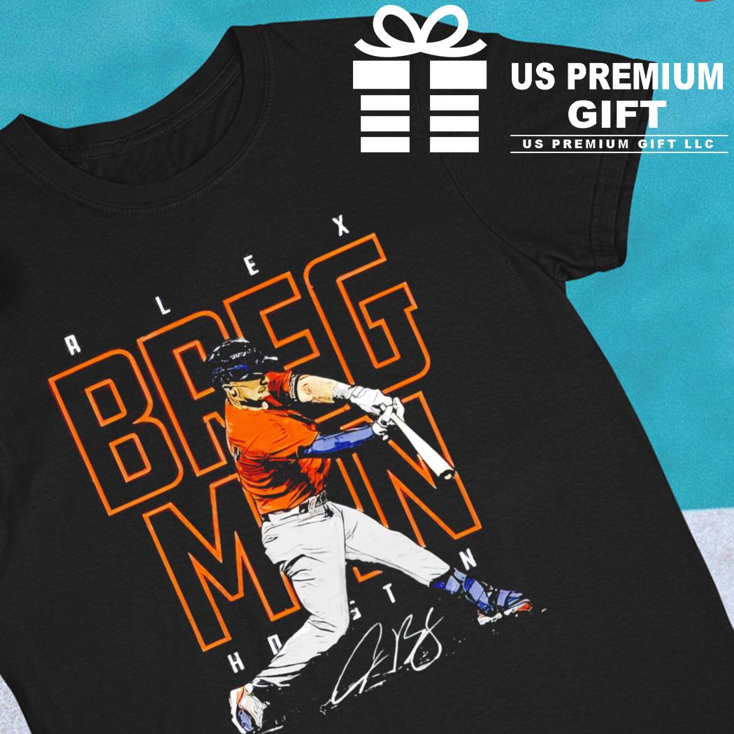 Alex Bregman Houston Astros baseball player action pose signature outline  gift shirt, hoodie, sweater, long sleeve and tank top