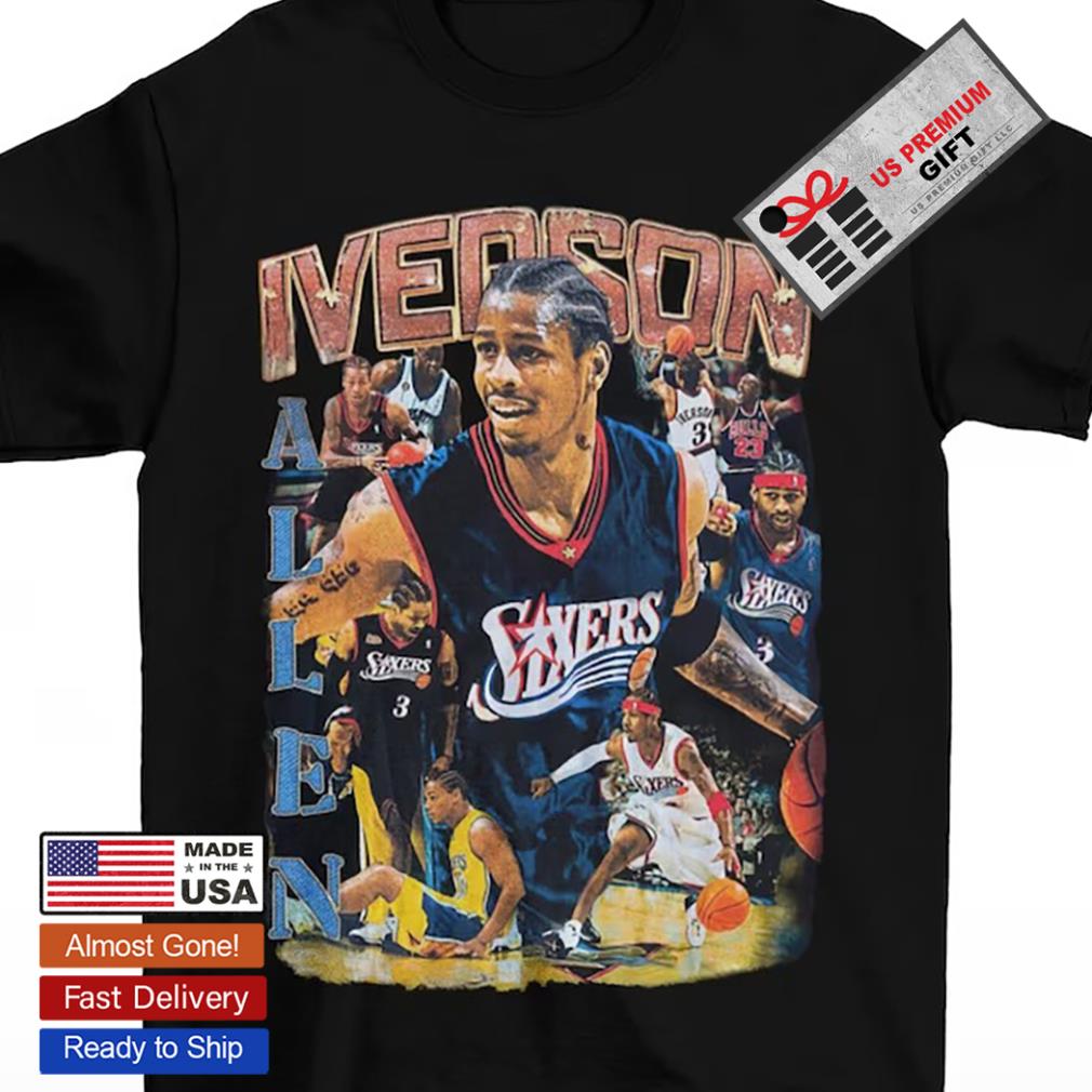 Official Philadelphia 76ers Allen Iverson T-Shirts, Allen Iverson 76ers  Tees, Sixers Shirts, Tank Tops