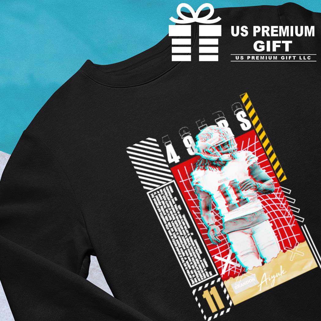 Brandon Aiyuk 11 San Francisco 49ers football player glitch poster shirt,  hoodie, sweater, long sleeve and tank top