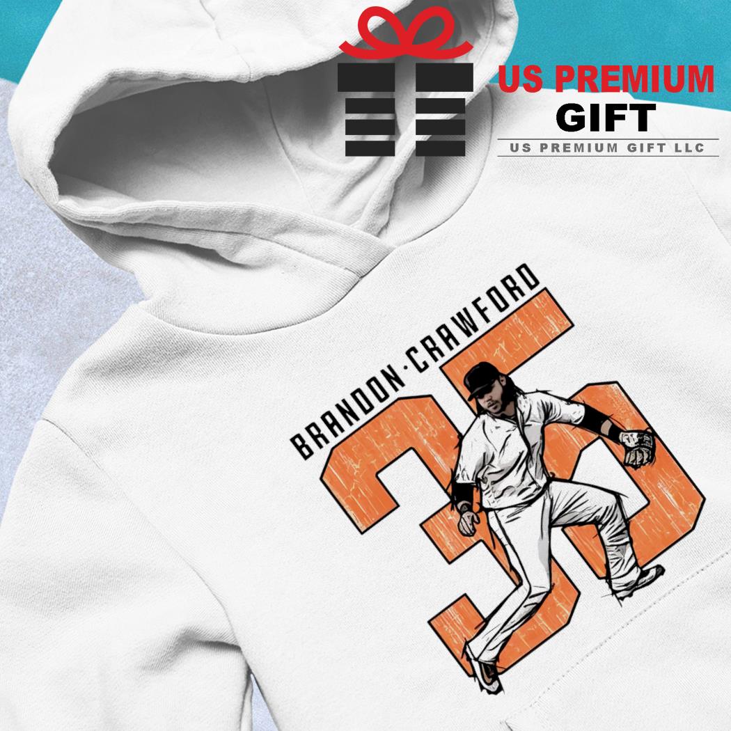 Brandon Crawford San Francisco Giants baseball player 35 outline gift shirt,  hoodie, sweater, long sleeve and tank top