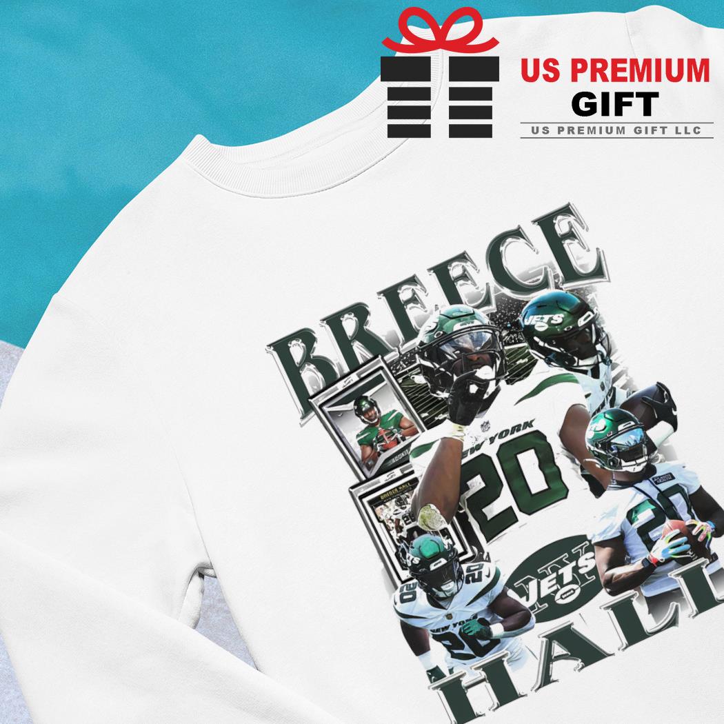 Breece Hall 20 New York Jets football player glitch poster shirt