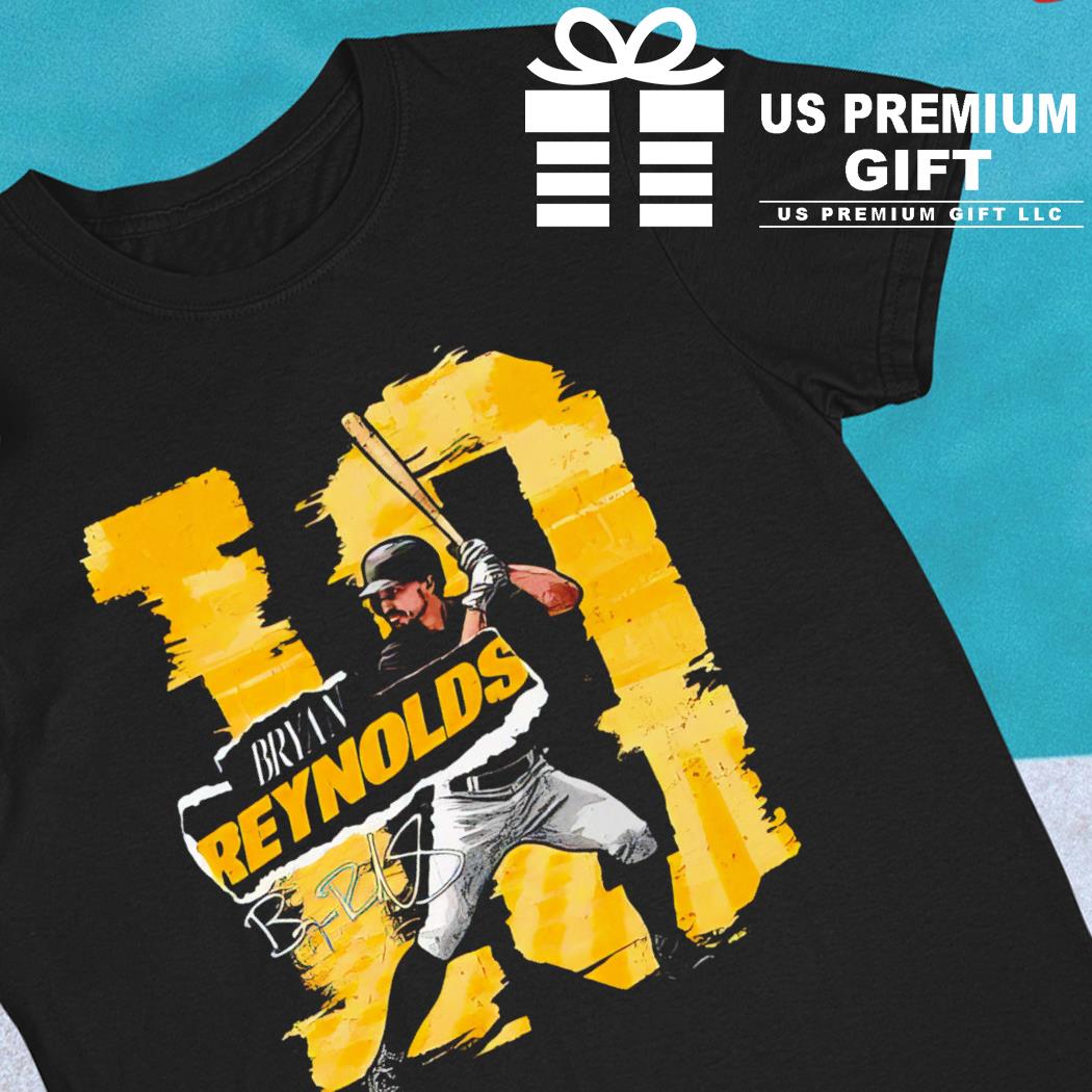 Bryan Reynolds 10 Pittsburgh Pirates baseball player action pose signature  outline gift shirt, hoodie, sweater, long sleeve and tank top