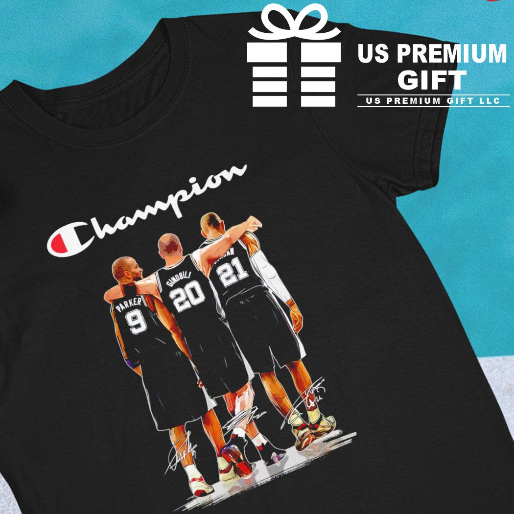 San Antonio Spurs Basketball All-Time Great Signatures T-Shirt