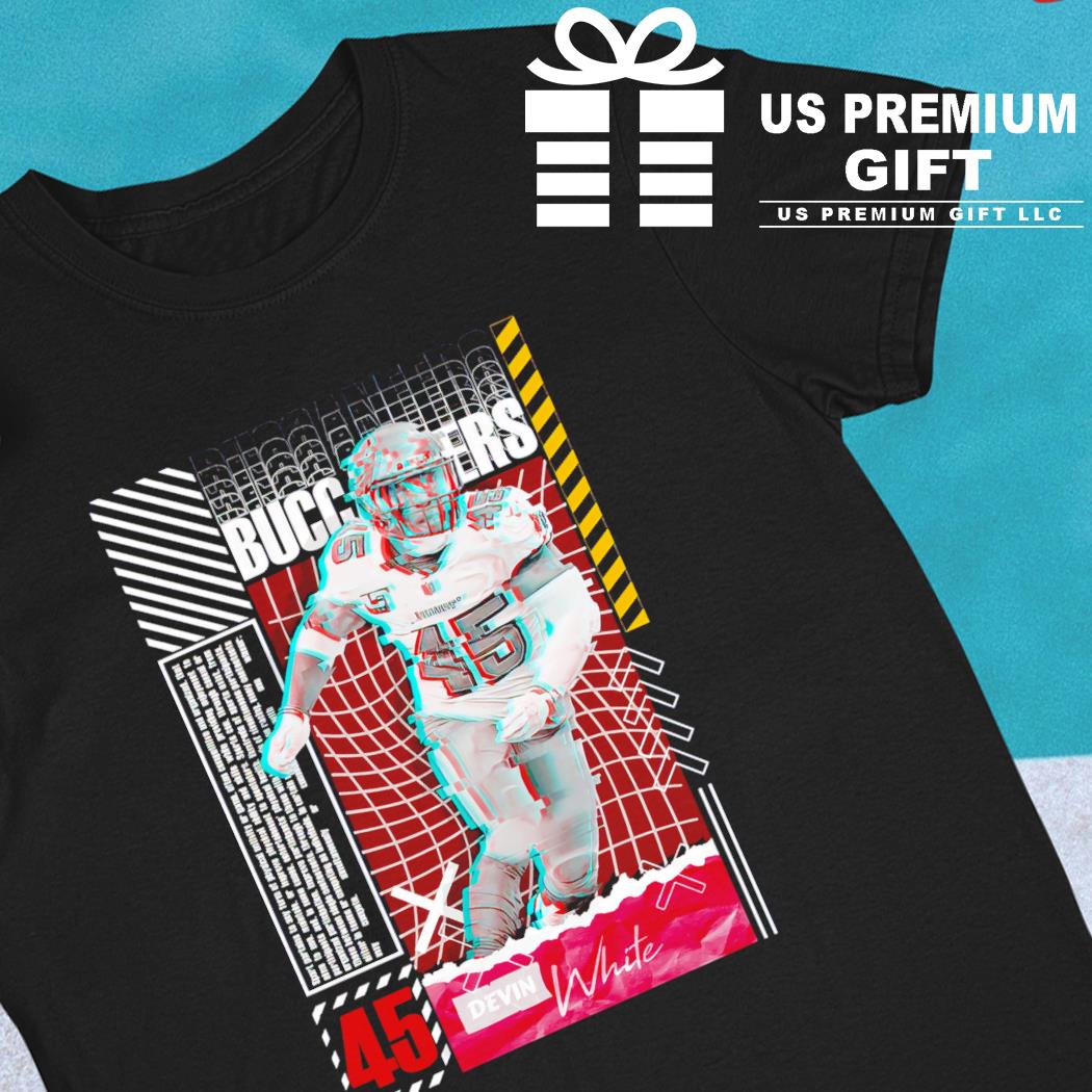Devin White 45 Tampa Bay Buccaneers football player glitch poster shirt,  hoodie, sweater, long sleeve and tank top