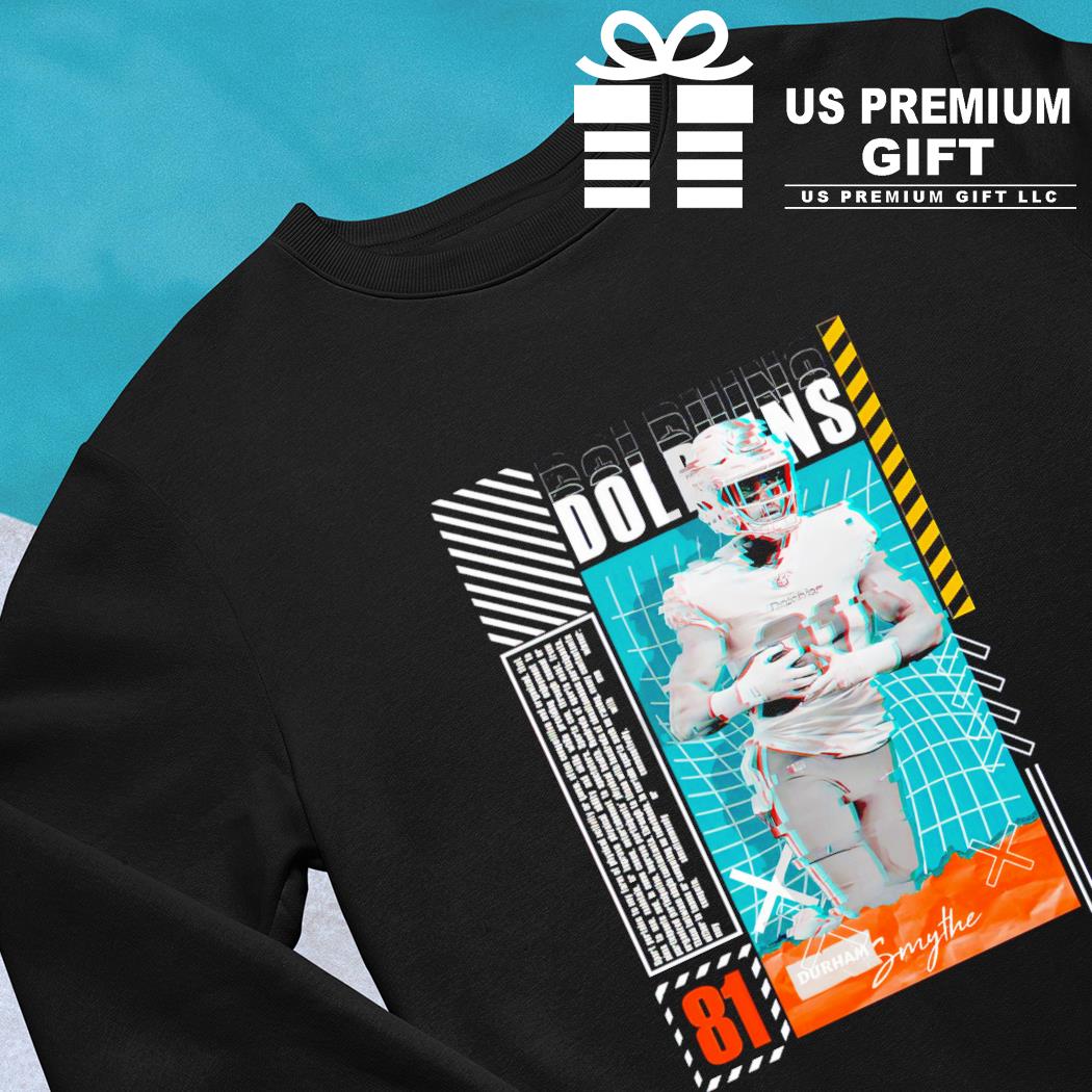 Durham Smythe 81 Miami Dolphins football player glitch poster shirt,  hoodie, sweater, long sleeve and tank top