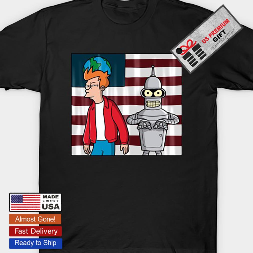 molester Banzai tilbehør Futurama Philip J. Fry and Bender Outkast Stankonia flag parody shirt,  hoodie, sweater, long sleeve and tank top