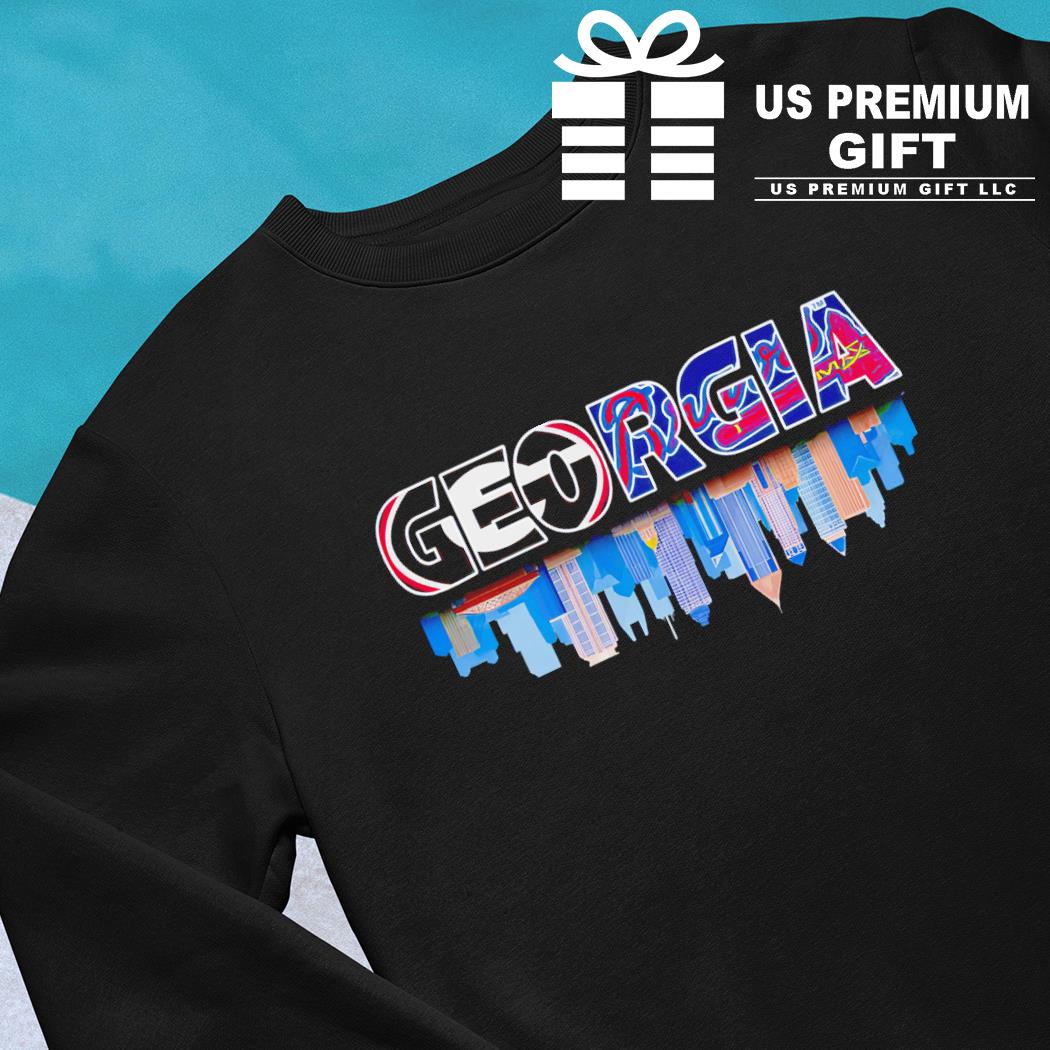 Georgia Georgia Bulldogs and Atlanta Braves 2 teams sports logo