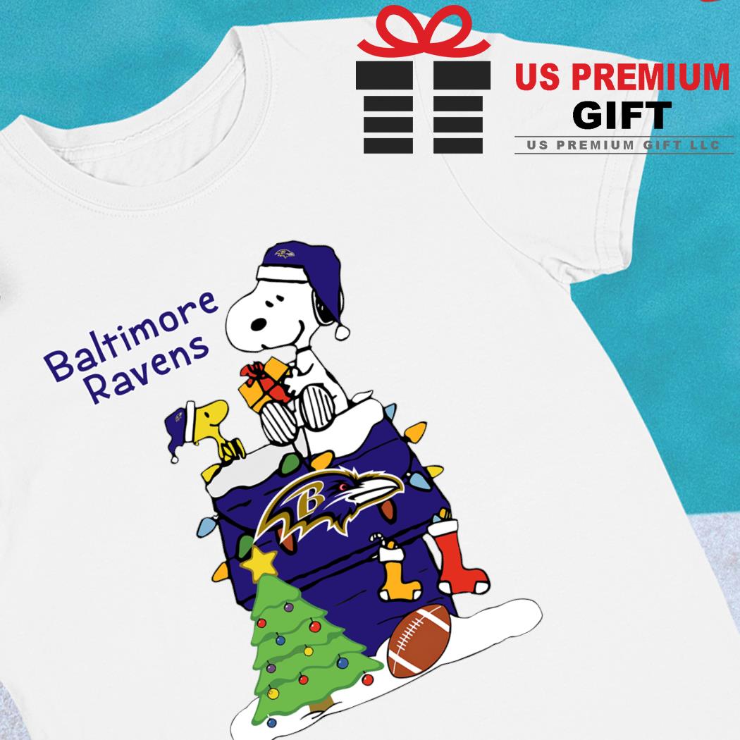 Happy Merry Christmas Snoopy Baltimore Ravens logo gift shirt, hoodie,  sweater, long sleeve and tank top