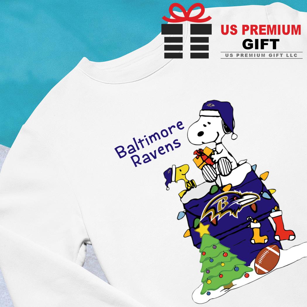 Snoopy And Friends Baltimore Ravens Merry Christmas Shirt - High