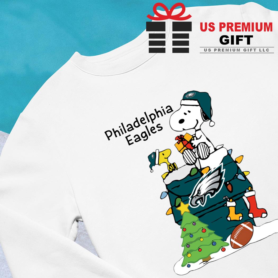 Happy Merry Christmas Snoopy Philadelphia Eagles logo gift shirt