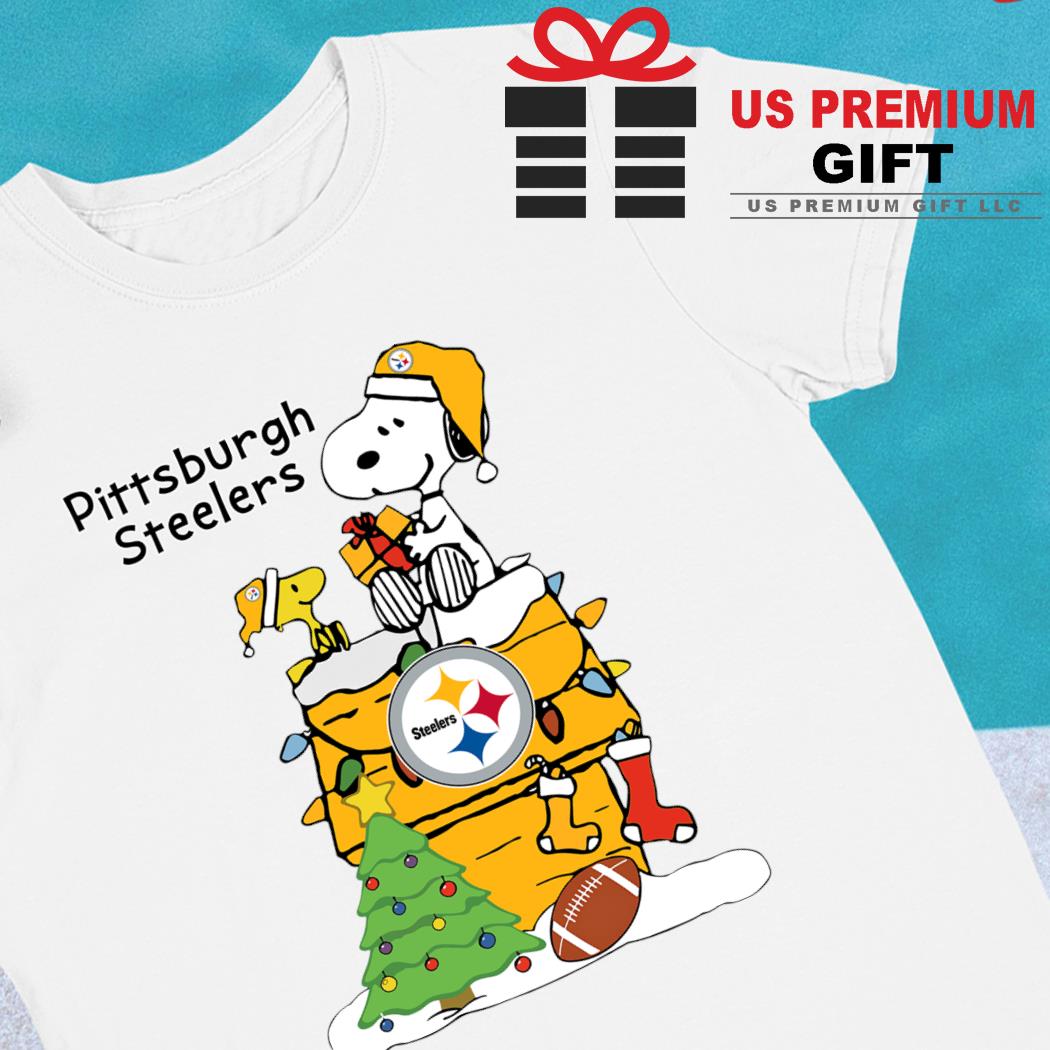 Pittsburgh Steelers Snoopy Merry Steelers Christmas T-Shirt 