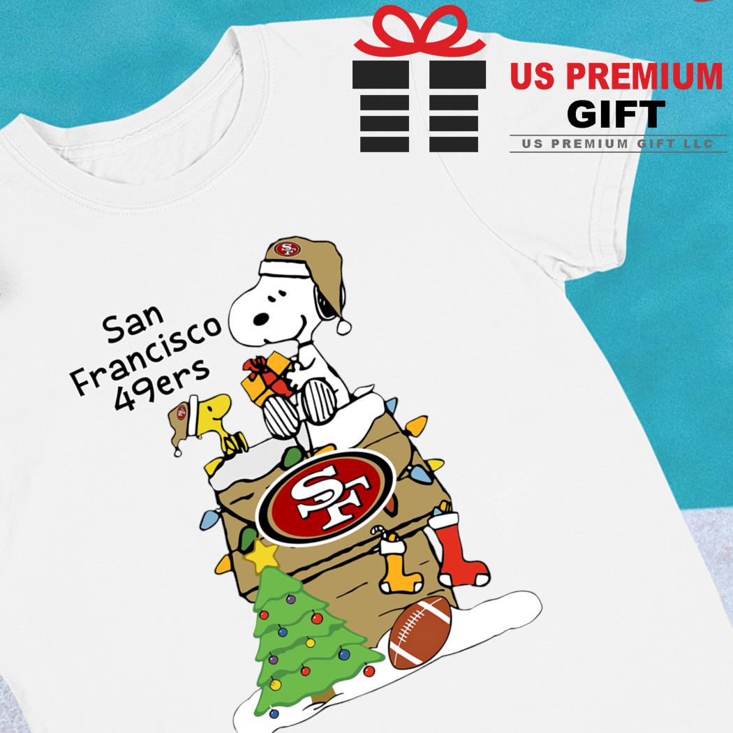 Happy Merry Christmas Snoopy San Francisco 49ers logo gift shirt, hoodie,  sweater, long sleeve and tank top
