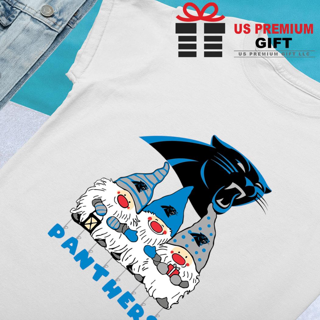 Happy Merry Christmas the Gnomes Carolina Panthers logo shirt