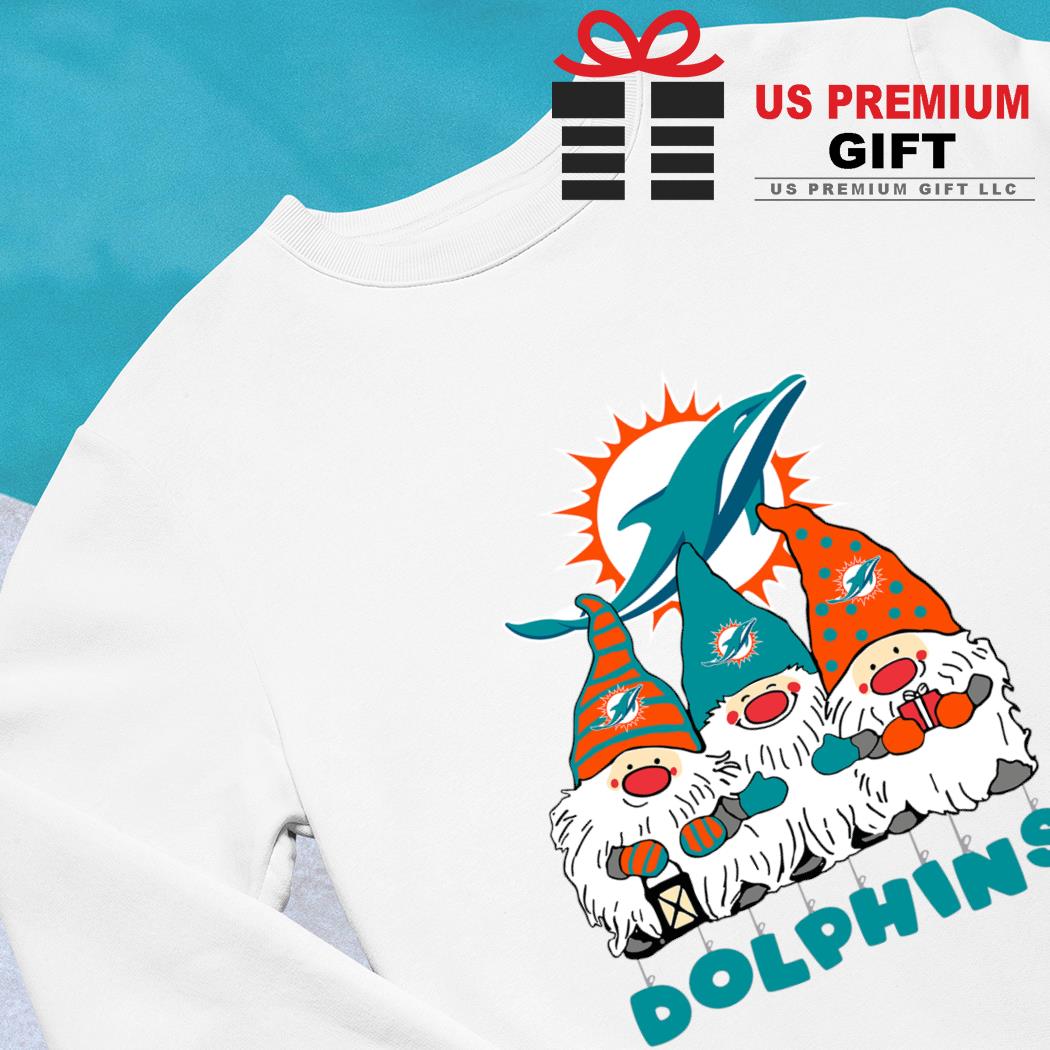 Happy Merry Christmas the Gnomes Miami Dolphins logo shirt, hoodie,  sweater, long sleeve and tank top