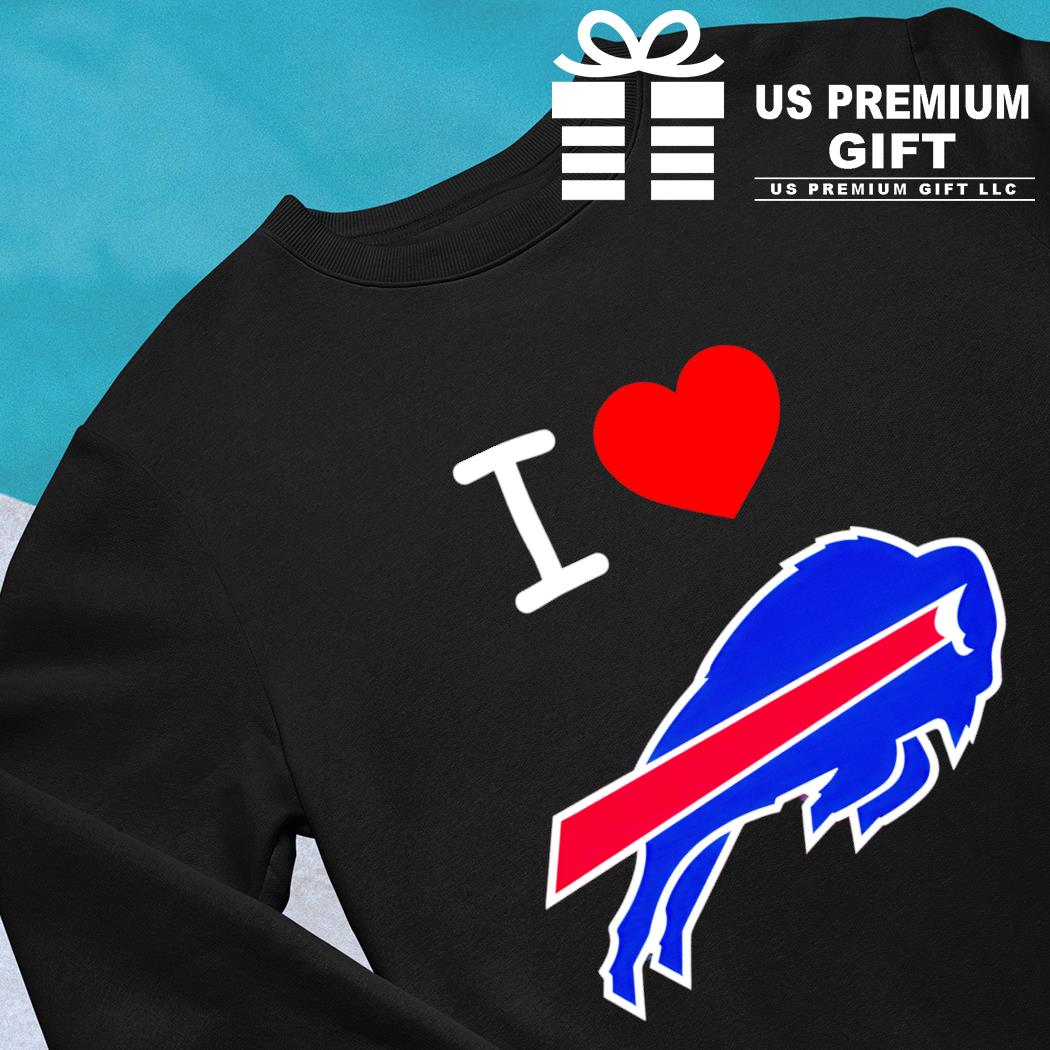 I love Buffalo Bills football heart logo gift shirt, hoodie