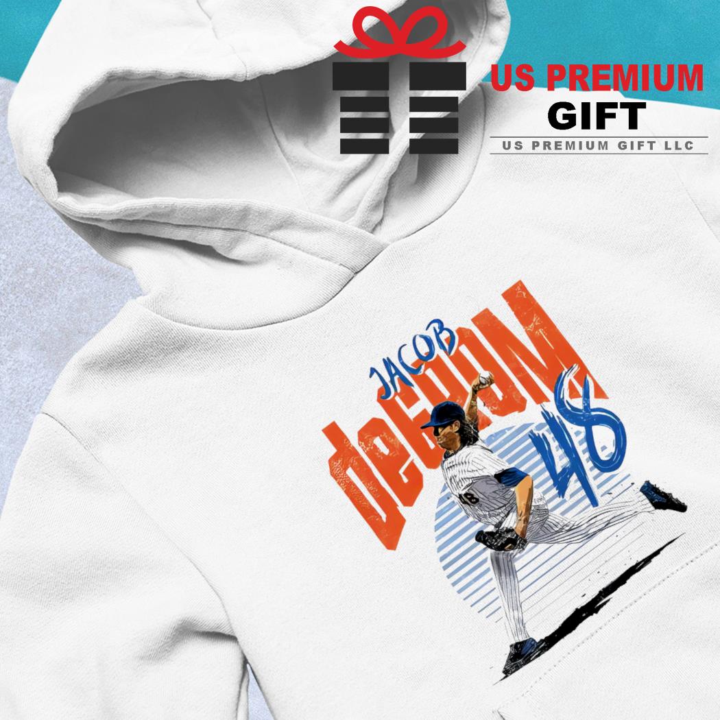 Jacob deGrom 48 New York Mets baseball player outline logo shirt, hoodie,  sweater, long sleeve and tank top