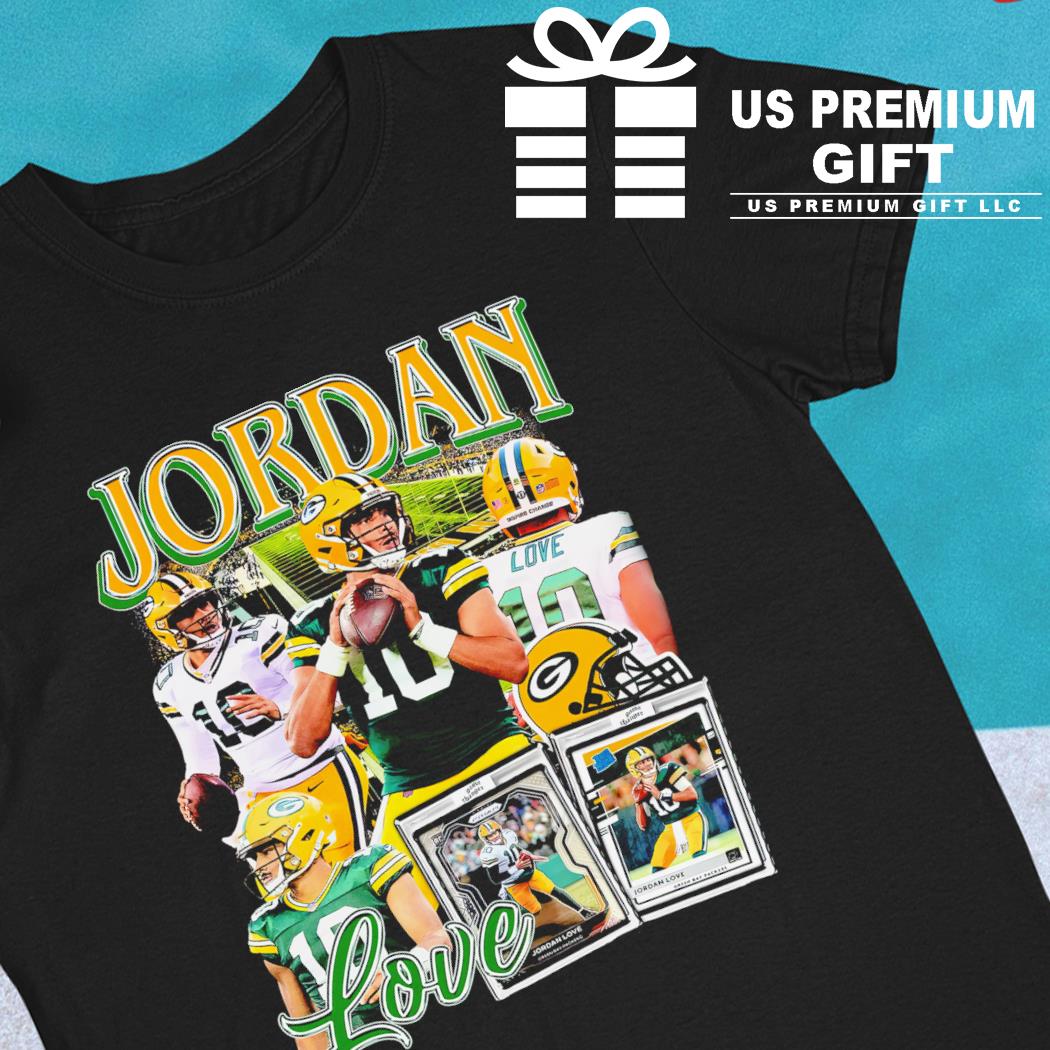 Jordan Love 10 Green Bay Packers football retro poster shirt