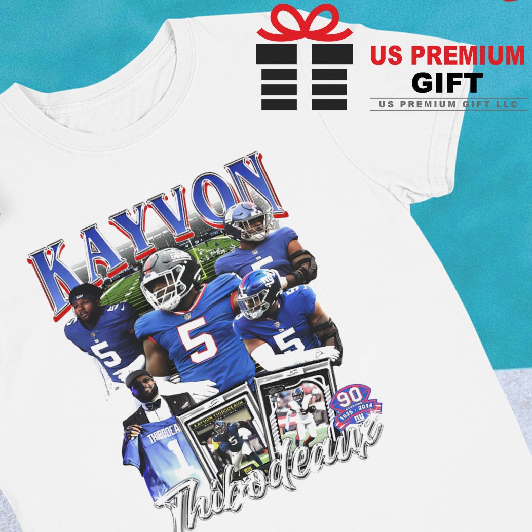 Kayvon Thibodeaux 5 New York Giants football retro poster shirt