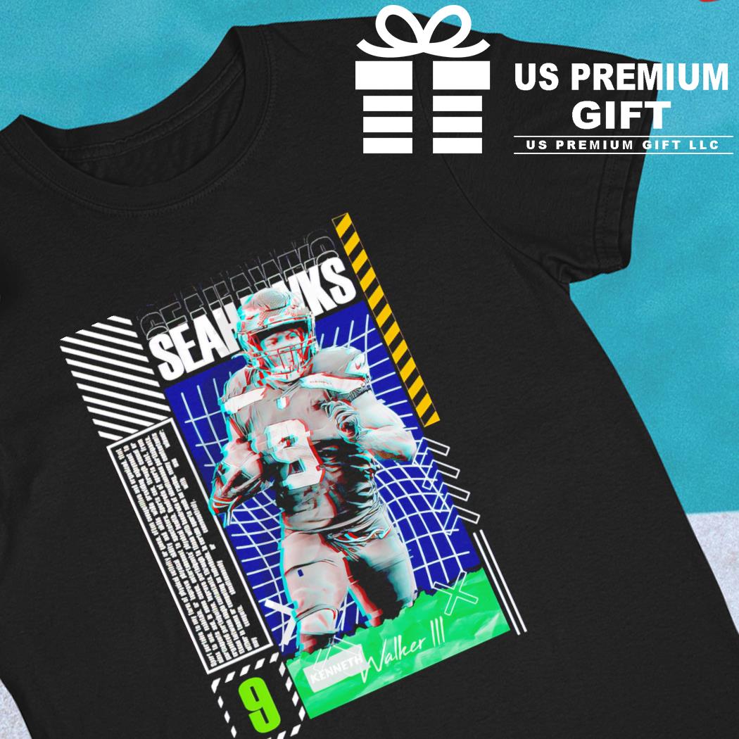 Kenneth Walker III 9 Seattle Seahawks football player glitch poster shirt,  hoodie, sweater, long sleeve and tank top