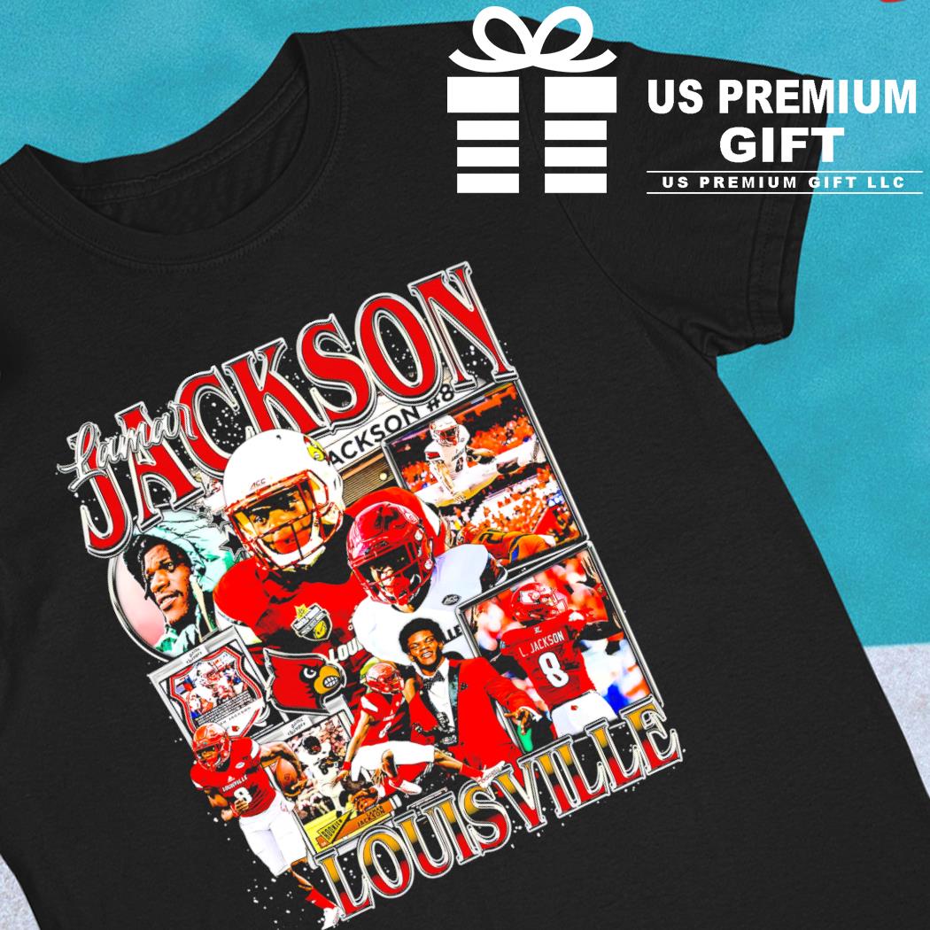 Lamar Jackson 8 Louisville Cardinals football player Vintage shirt