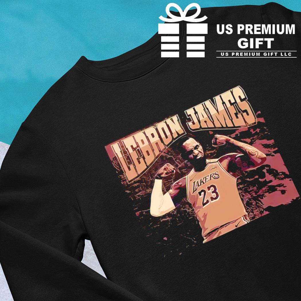 LeBron James 6 Los Angeles Lakers basketball player pose Vintage