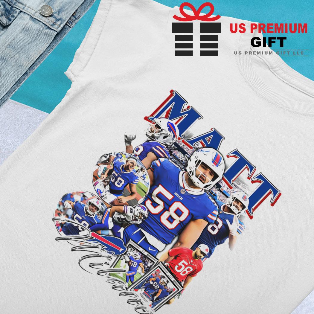 matt Milano 58 Buffalo Bills shirt