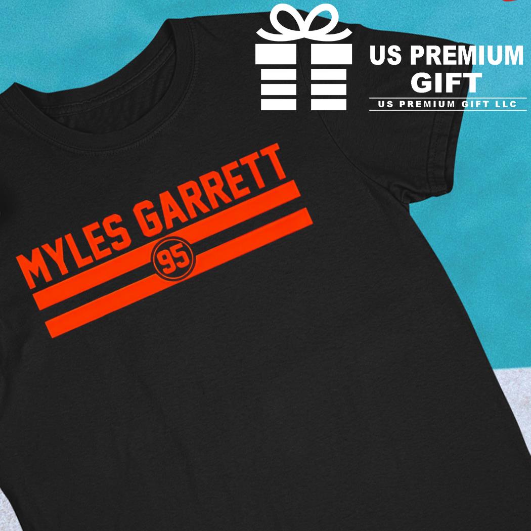 Myles Garrett Name And Number Stripe T-Shirts, hoodie, sweater, long sleeve  and tank top