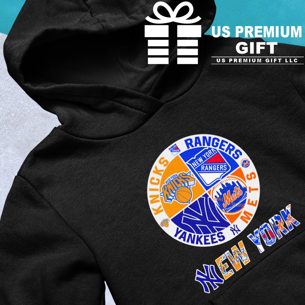 New York Yankees Knicks Rangers Mets 4 teams sports circle logo shirt,  hoodie, sweater, long sleeve and tank top